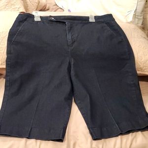 Dark denim Bermuda shorts